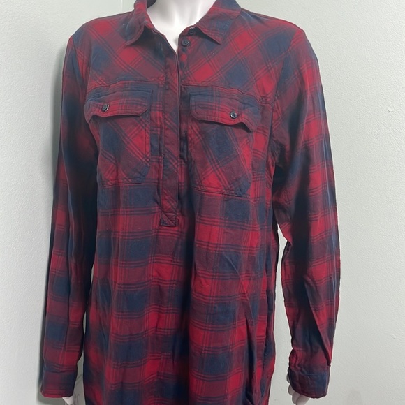 J. Crew Flannel Plaid Nightshirt - Picture 2 of 5